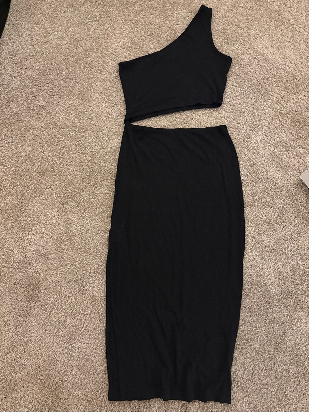 Black one shoulder dress